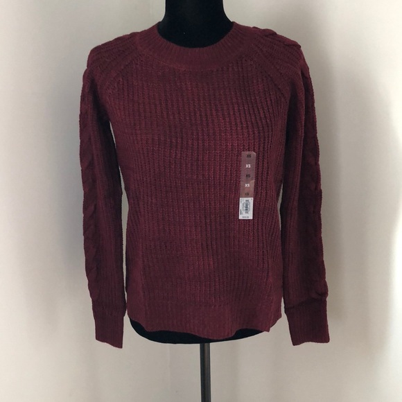 NWT SO Lace-Up Sleeve Sweater Size XS - Picture 1 of 4